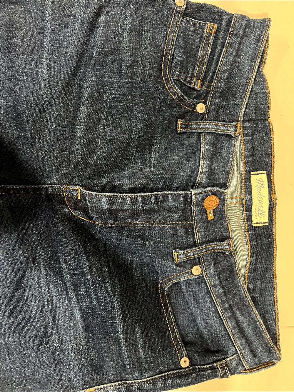 Madewell Men’s Dark Indigo Slim Straight Jeans